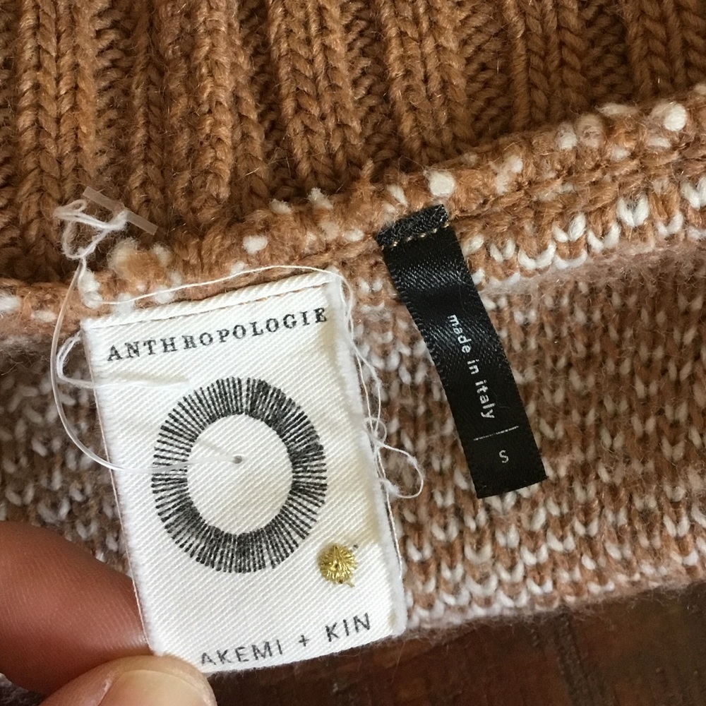 Anthropologie Akemi + Kin Fringed Intarsia Cardigan Sweater - Picture 12 of 15